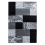Ayyildiz Kurzflorteppich Parma 9220, 160x230 cm, schwarz mit modernem Muster.
