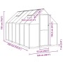 vidaXL Gewächshaus mit Fundamentrahmen Grün 334x169x195 cm Aluminimum 3266327_10