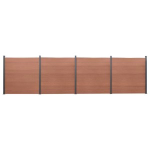 vidaXL Zaunelement-Set Braun 699x186 cm WPC 3211832
