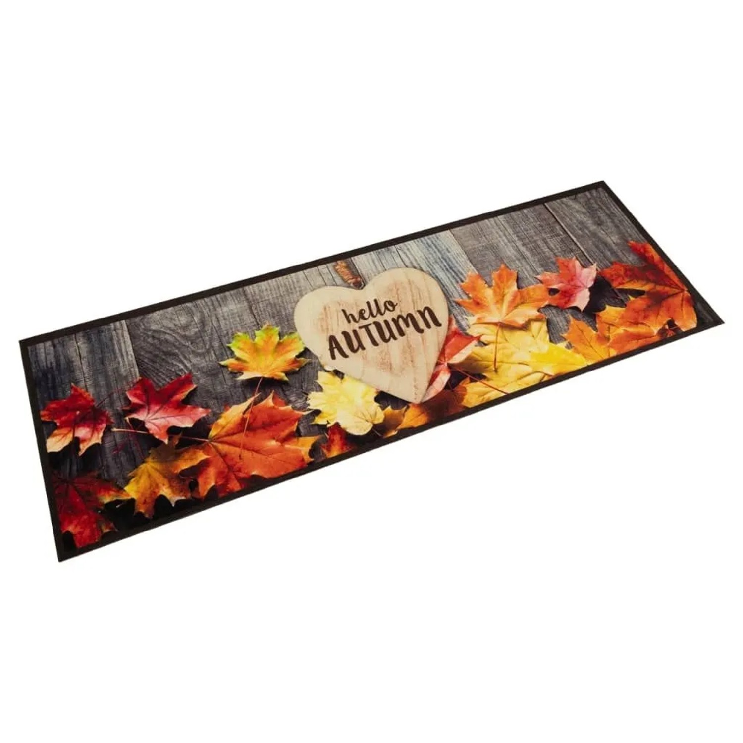vidaXL Küchenteppich Waschbar Herbst 60x180 cm Samt 4005627