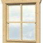 Skan Holz Fenster 57,5x70,5 cm, Anschlag rechts, für 28 mm Gartenhauswand.