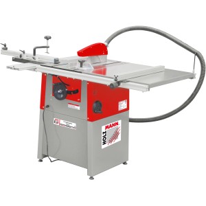 Holzmann Tischkreissäge TS250, 400V, 3100W, mit Tischverlängerung, Gehrungs- und Parallelanschlag.