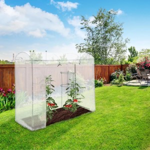 Relaxdays Tomatengewächshaus XL Metall mit Runddach UV-beständig Reißfest 170 cm x 200 cm x 80 cm 6 kg