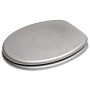 Sanilo WC-Sitz Glitzer Silber aus Holz, stabiler Toilettendeckel