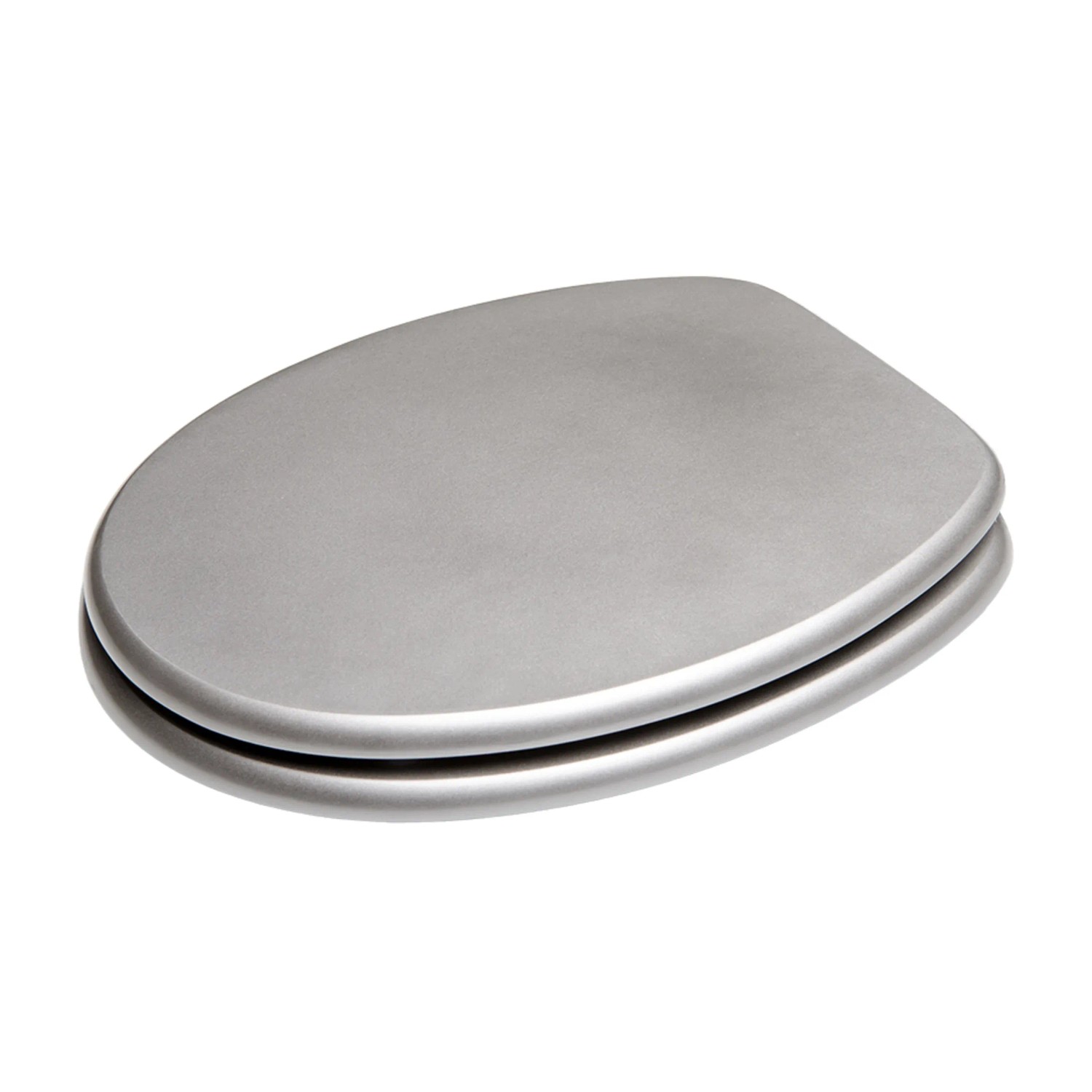 Sanilo WC-Sitz Glitzer Silber aus Holz, stabiler Toilettendeckel