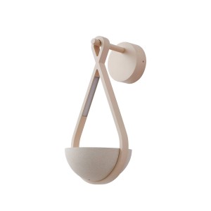 Lucande LED Beton Wandleuchte Außen Florka 10035411 Spritzwassergeschützt Modern in Creme aus Beton 2-flammig