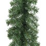 Grüne, dichte Weihnachtsgirlande aus Kunstmaterial. Ideal für festliche Dekorationen.