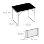 Relaxdays Campingtisch Eisen Schwarz Klappbar Wasserabweisend 68,5 cm x 80 cm x 60 cm 3,2 kg_4