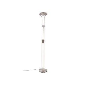 Lindby LED Stehlampe Josefin 9945232 Dimmbar Modern in Alu aus Metall 2-flammig Wohnzimmerleuchte