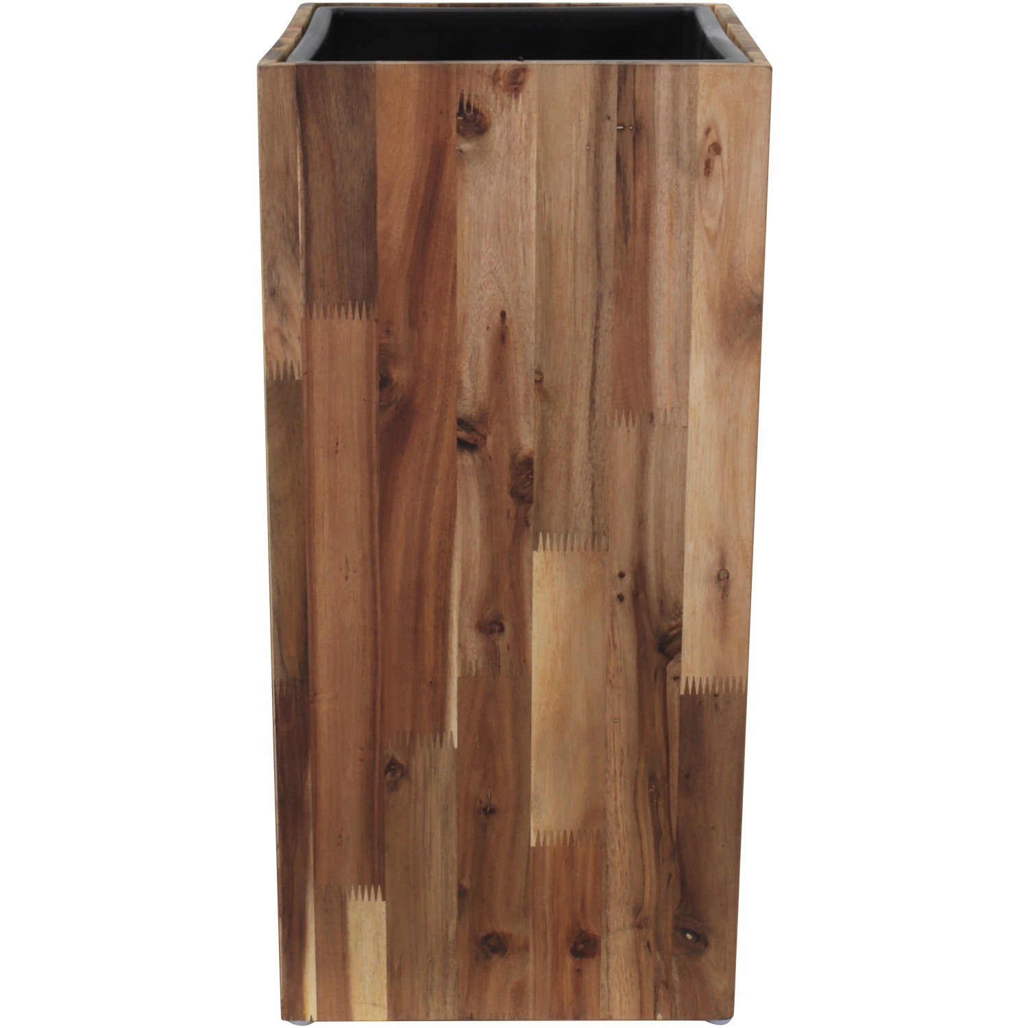 Blumentopf Rattan-Optik 15 Liter – Braun, Mit Pflanzeinsatz, Wetterfest, 25x48 Cm