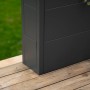Westmann Pflanzkübel Talus XL, 100 cm, Anthrazit, aus Metall, für Garten, Terrasse oder Balkon.