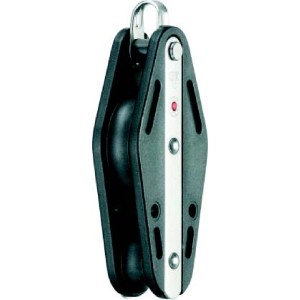 Seilflechter Violinblock mit 1 Rolle, Kugellager und Bügel aus Edelstahl.