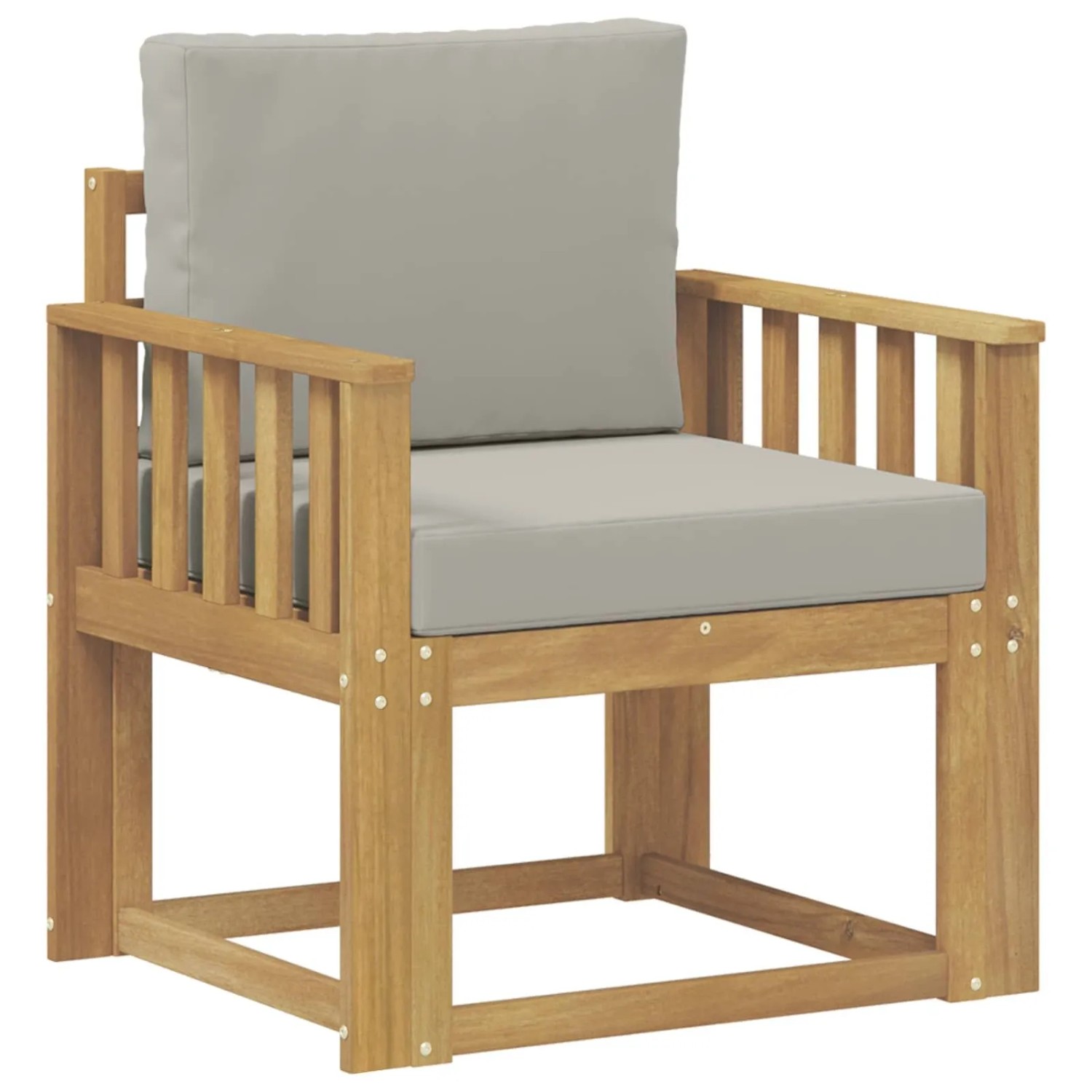 vidaXL 2 Stück Outdoor-Sofagarnitur Polyester Weiß und Hellgrau 3438970