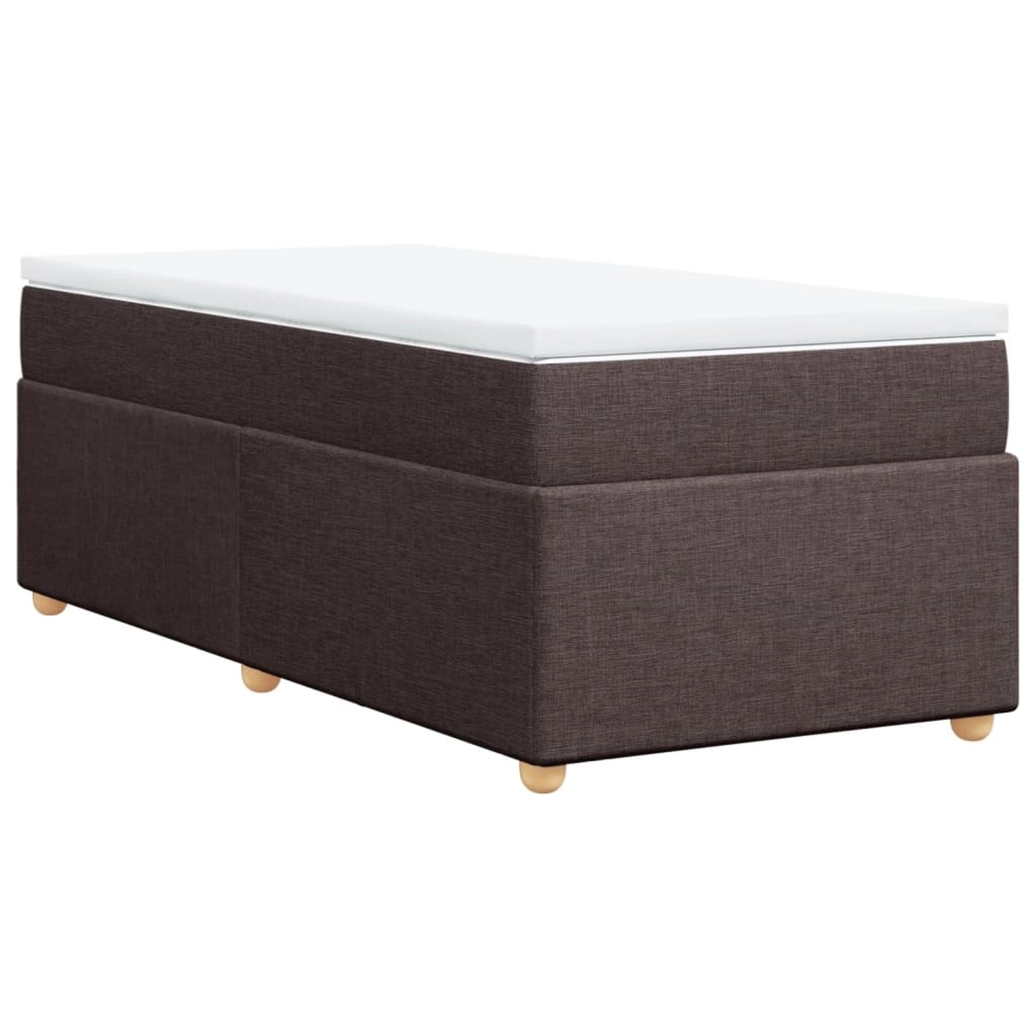 vidaXL Boxspringbett mit Matratze Dunkelbraun 90x190 cm Stoff2107211 günstig online kaufen