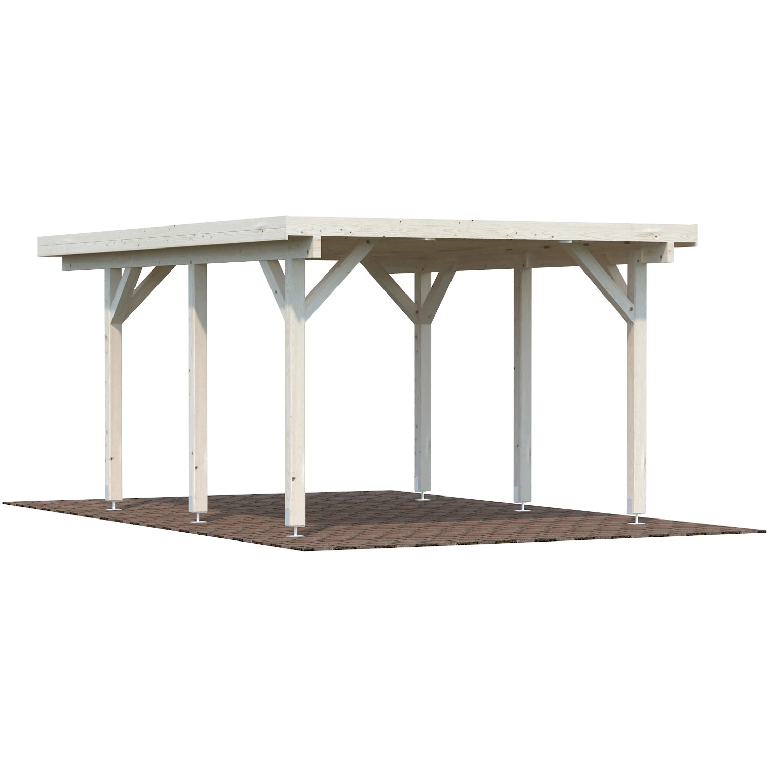 Palmako Einzelcarport Karl Klar tauchgrundiert 360 cm x 512 cm