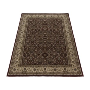 Ayyildiz Orientteppich Kashmir, rot, 80x150 cm. Teppich mit orientalischem Muster und beigem Rand.