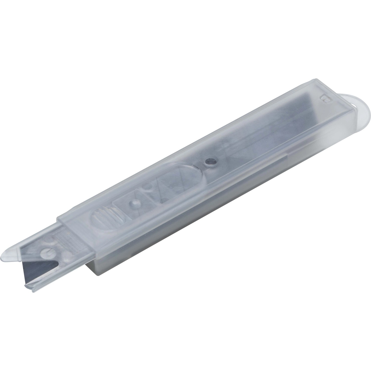 LUX Abbrechklingen Comfort 18 mm, 5 Stück im transparenten Kunststoff-Etui.