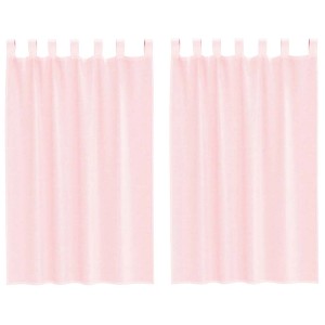 vidaXL Voile Vorhänge mit Schlaufen 2 Stk Hellrosa 140x175 cm 4102277