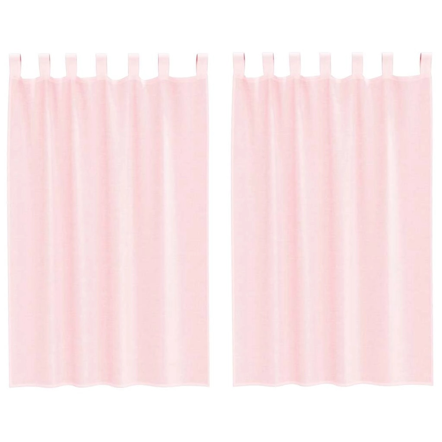 vidaXL Voile Vorhänge mit Schlaufen 2 Stk Hellrosa 140x175 cm 4102277 günstig online kaufen