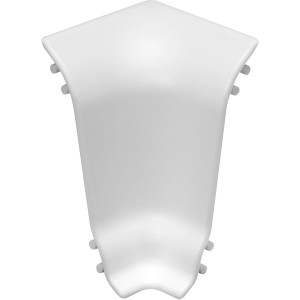 Weiße Innenecke (2 Stk.) für System 5 Sockelleisten, Zubehör für Laminat & Parkett.