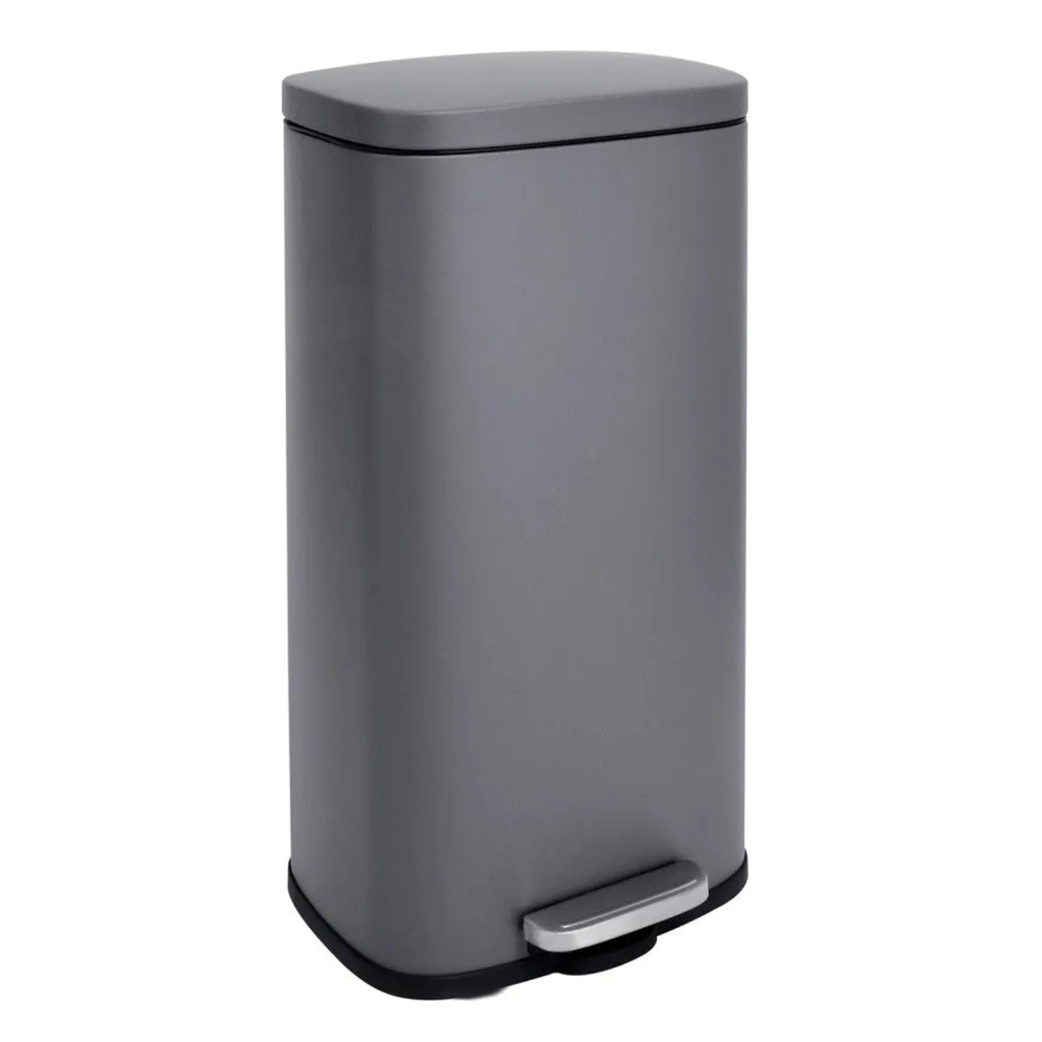 Svita TQ30 Mülleimer 30L Treteimer Abfallbehälter Softclose Deckel Grau