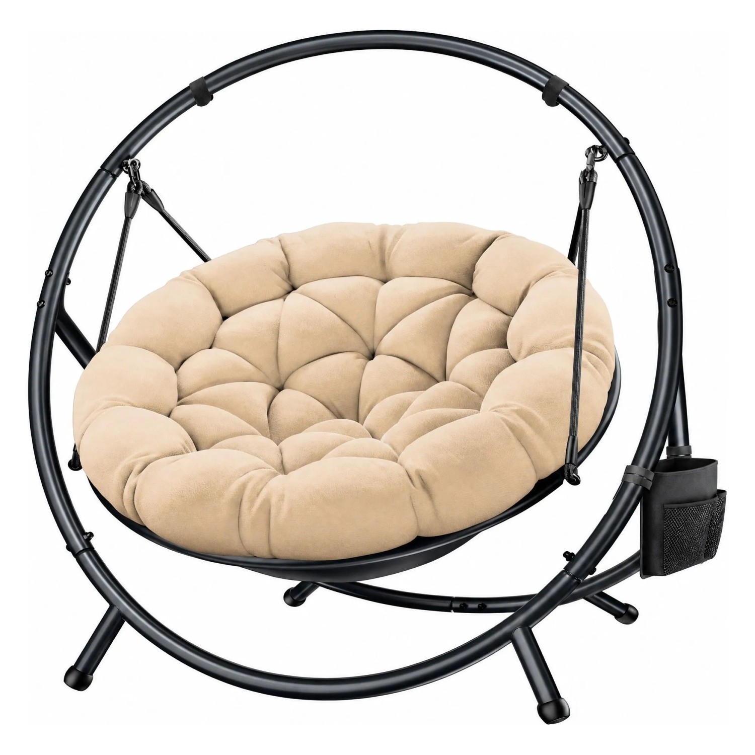 KESSER Hängesessel Bali Gestell und Kissen 150 kg Indoor und Outdoor Beige