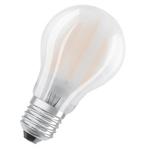 Osram E27 LED Leuchtmittel in Glühlampenform, 11W, warmweiß, dimmbar.