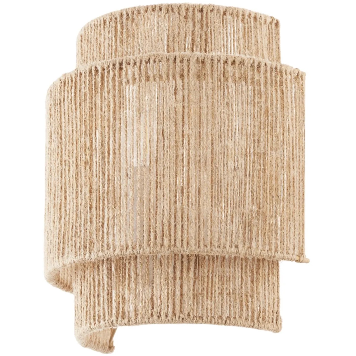 Tectake Wandleuchte Lignea Lux Boho Stil Wickeltechnik  40 W  12 x 23 x 25 50 cm Natur