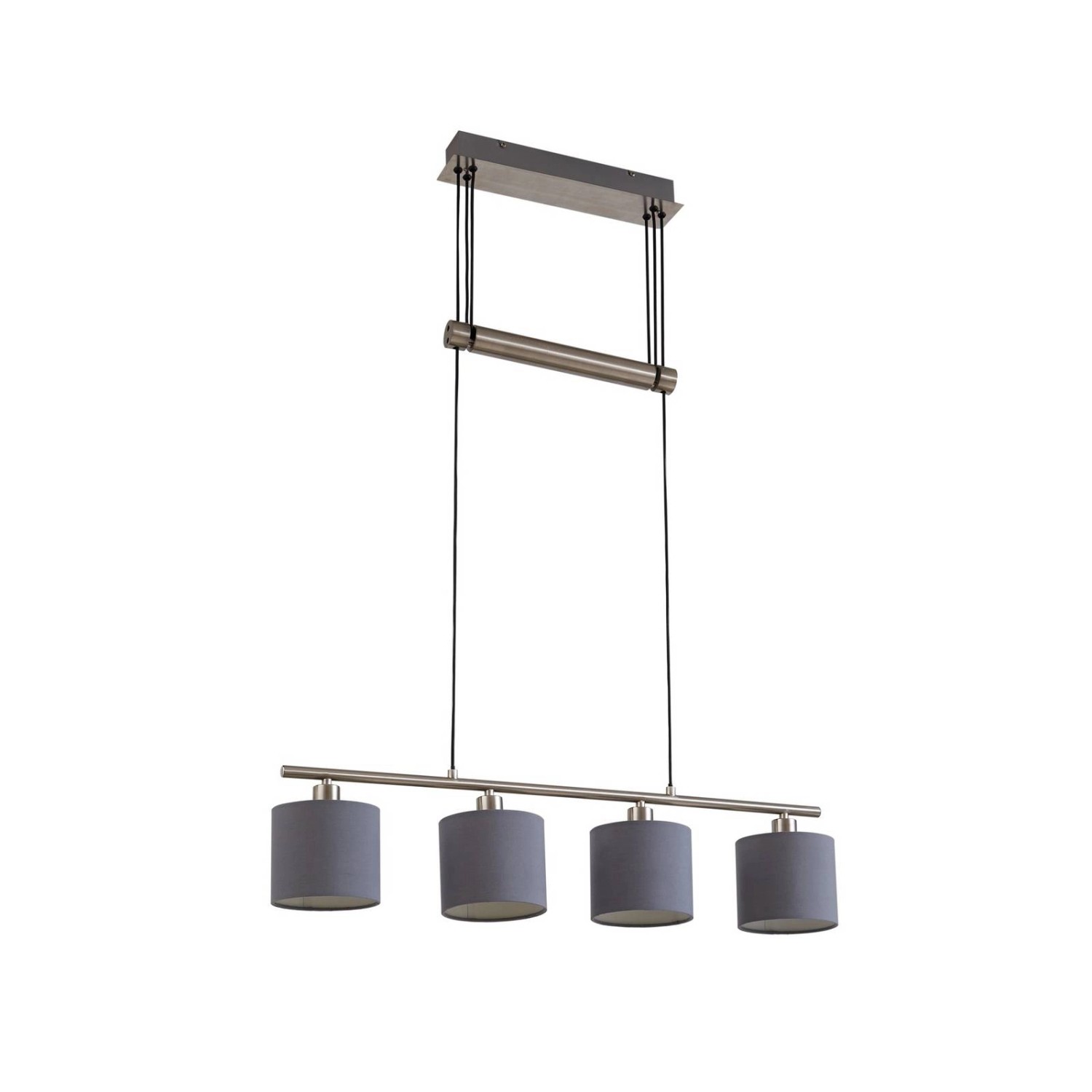 Lindby Pendelleuchte Jorin 8032314 Modern in Alu aus Metall 4-flammig E14 Wohnzimmerleuchte