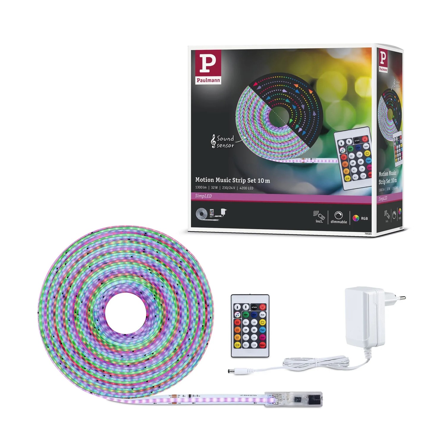 Paulmann LED-Streifen SimpLED Strip Motion 10 m RGB Weiß