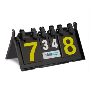 Relaxdays Tischtennis Zählgerät, faltbar, beidseitig ablesbar, für Sport & Fitness.