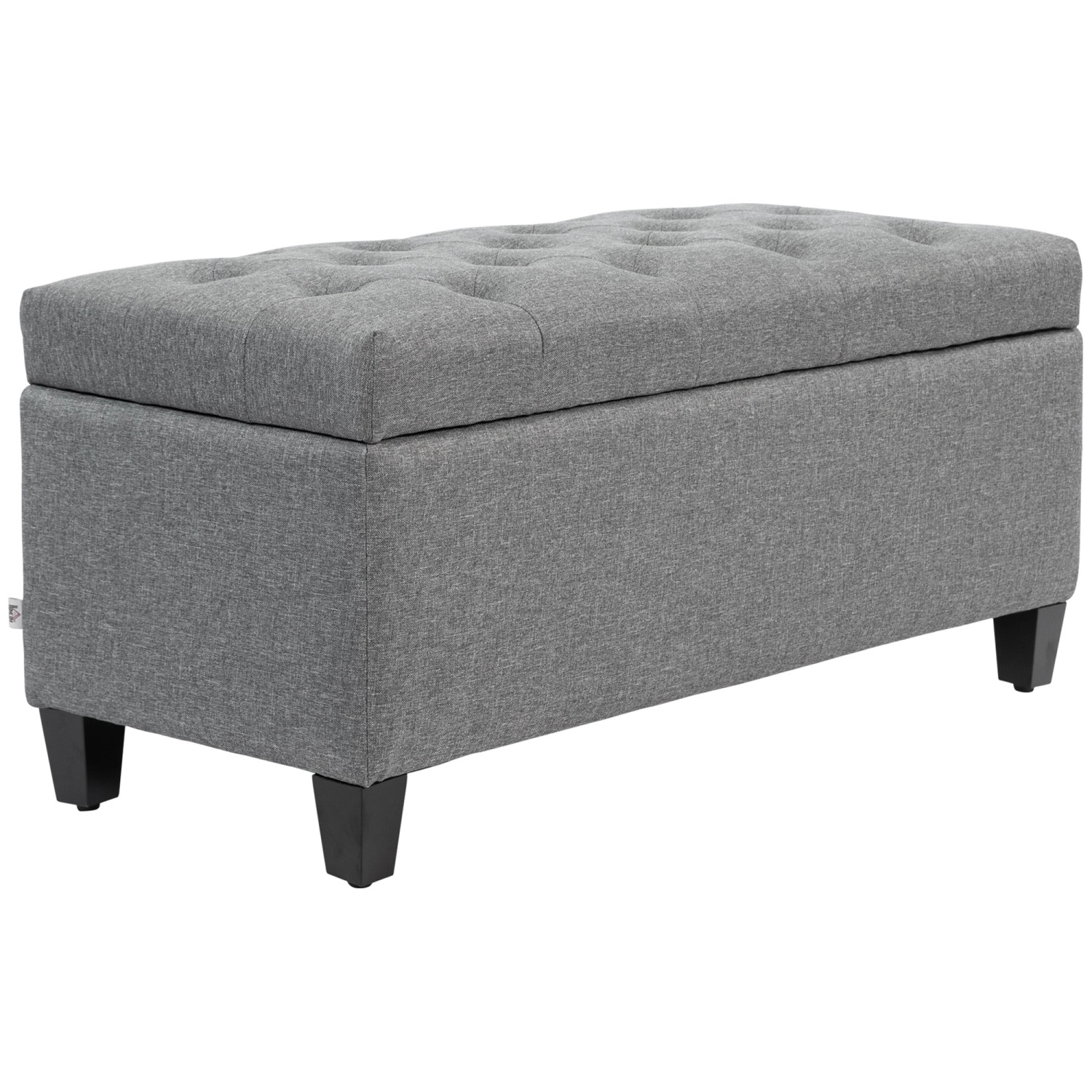 HOMCOM Sitzbank Polyester Schaumstoff Hellgrau 100B x 40T x 44H cm