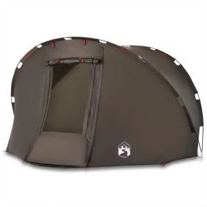 Braunes vidaXL Angelzelt für 5 Personen, wasserdicht und ideal für Campingausflüge.