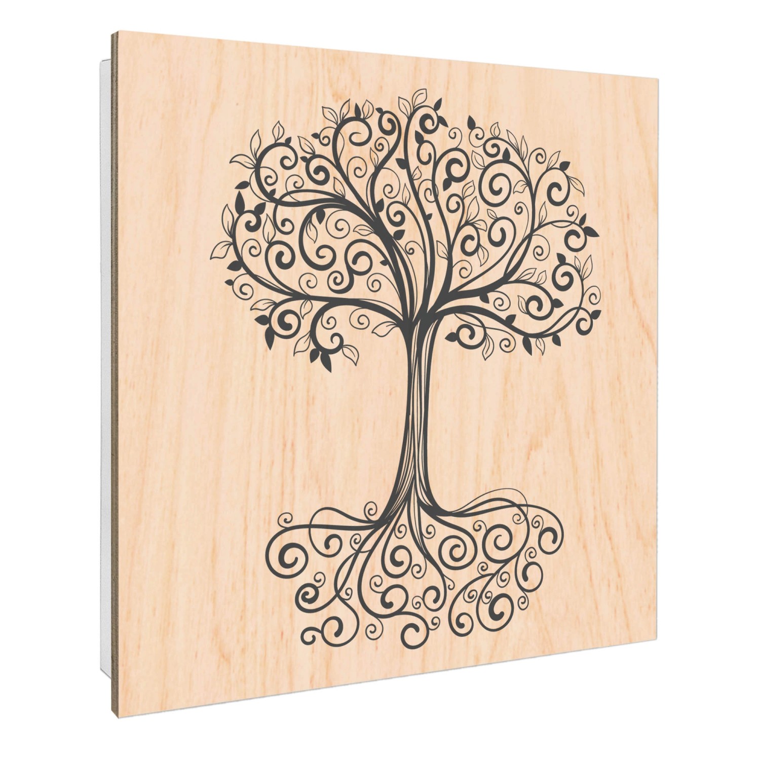 Banjado Großer Schlüsselbox Holz 30x30cm Weiß Scharnier Rechts 50 Haken Sch günstig online kaufen
