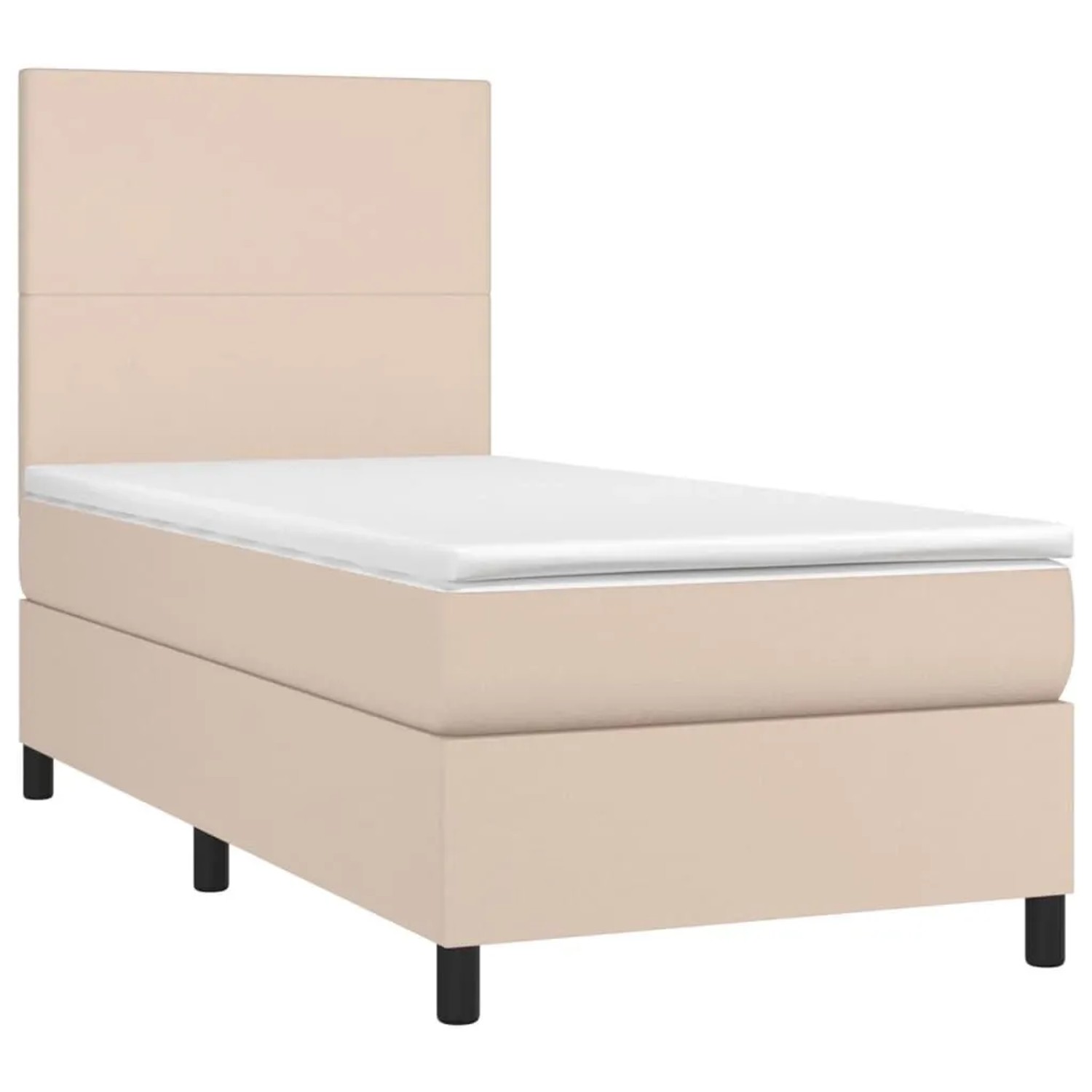 vidaXL Boxspringbett mit Matratze & LED Cappuccino-Braun 90x190cm 3135800 günstig online kaufen