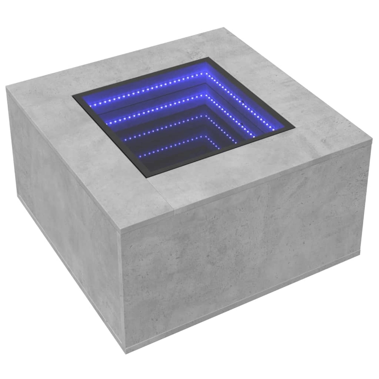 vidaXL LED-Couchtisch Betongrau 60x60x40 cm Holzwerkstoff 847570 günstig online kaufen