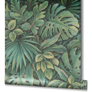 Marburg Vliestapete Botanica mit floralem Muster in Grün.