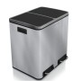 Karat Mülleimer Felix, Edelstahl, 2x30 Liter, mit Trennsystem und Schließdämpfer.