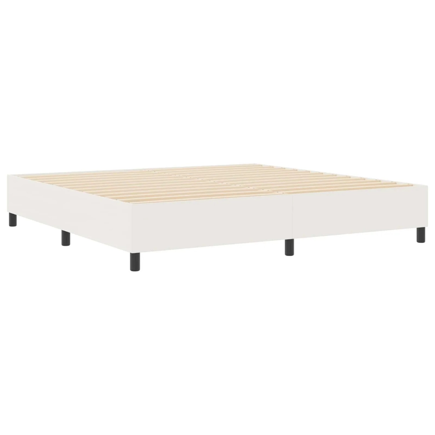 vidaXL Plattformbettgestell Creme 200 x 200 cm Stoff 3337429