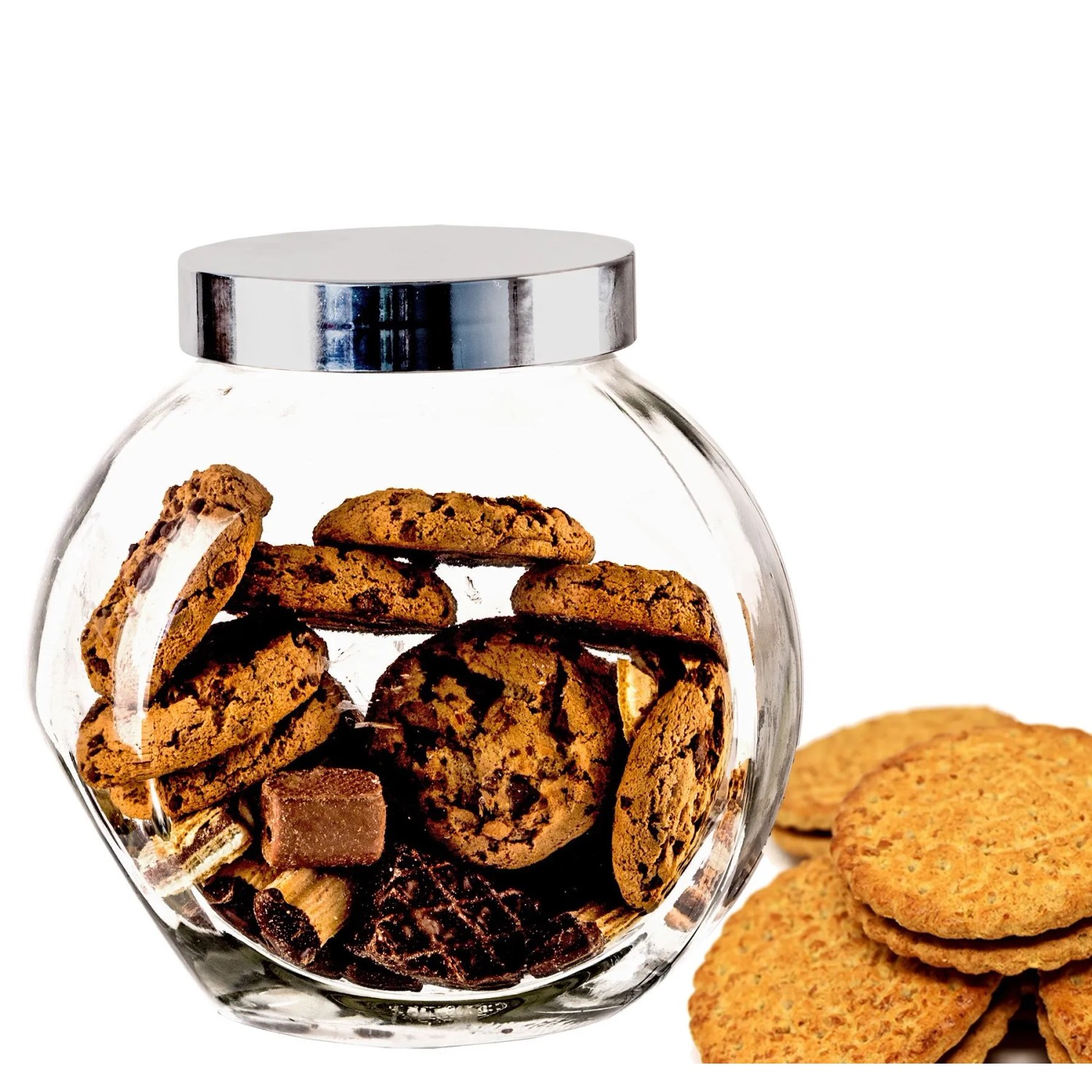 BigDean 2 Liter Bonbonglas Mit Schraubdeckel Candy Glas Groß Für Süßigkeiten Kekse Mehl Aufbewahrung Und Gewürze Made In Germany BigDean 2 Liter Bonbonglas mit Schraubdeckel - Candy-Glas groß - Für Süßigkeiten, Kekse, Mehl-Aufbewahrung & Gewürze - Made in Germany