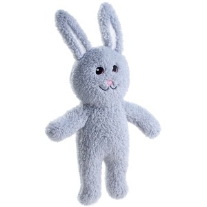 Graues Hunter Hundespielzeug Terni Hase, 32 cm, aus weichem Polyester mit Squeaker.