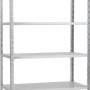 Verzinktes Metall-Steckregal mit 6 Böden, 203x100x50 cm, ideal für Keller und Garage.