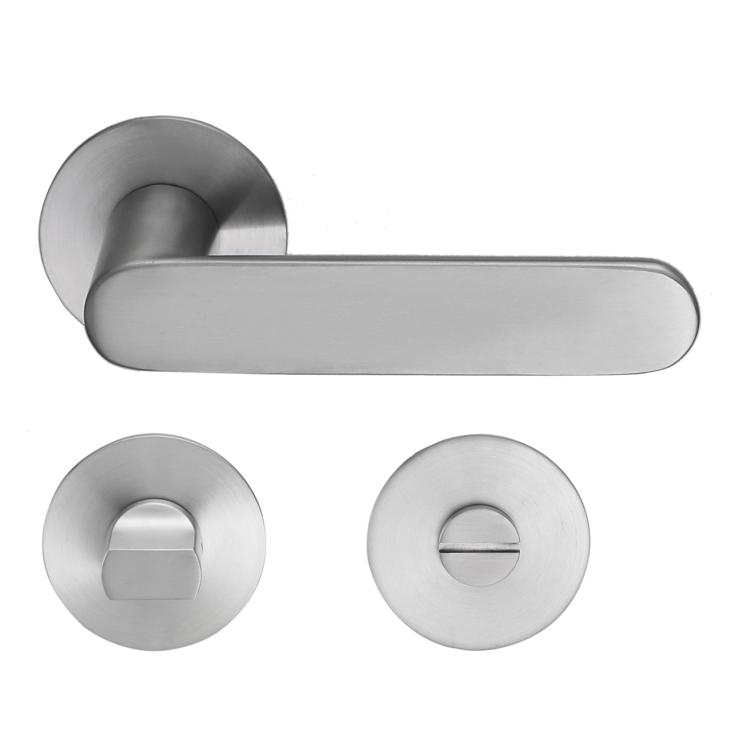 MeinTürgriff Drückergarnitur Georgetown Flachrosette Edelstahl Matt Türdrüc günstig online kaufen