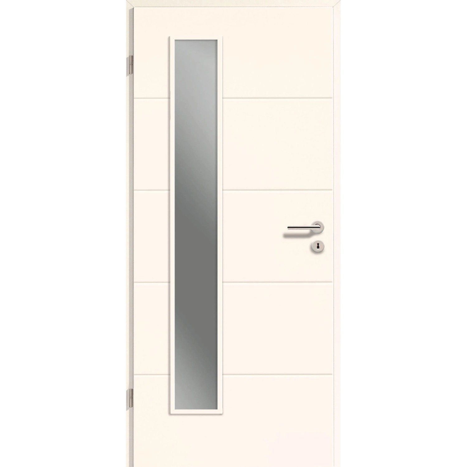 Zimmertür Catro Line ähnl. RAL 9010 LA1-B Klarglas 198,5 x 86 cm L