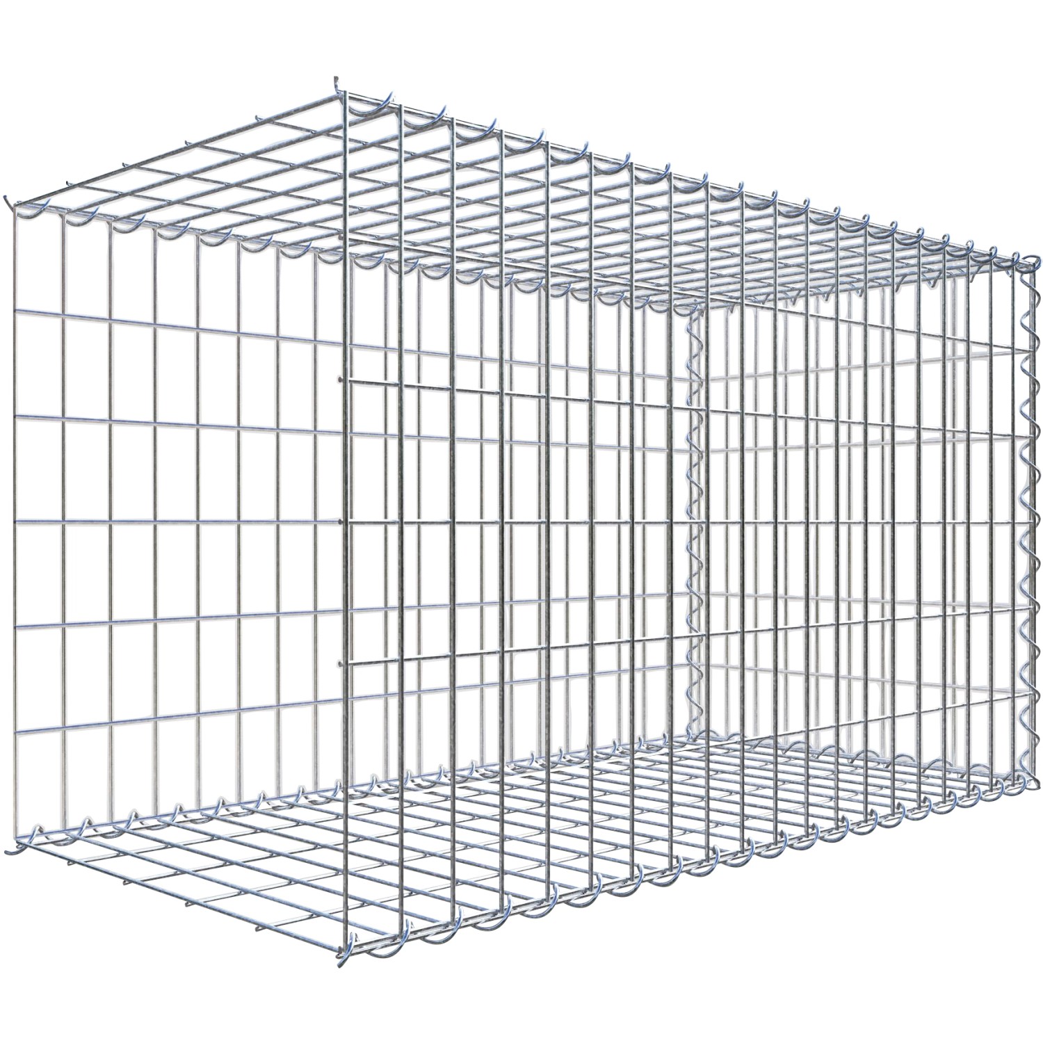 Gabiona Gabione-Anbaukorb Typ 2 60 x 100 x 50 cm Maschenw 5 x 10 cm