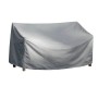 Graue Schutzhülle für eine Gartenbank der Marke Mehr Garten Premium, Abmessungen 163x70x86 cm.