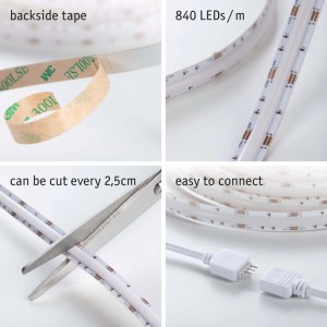 Paulmann SimpLED LED-Strip: Klebeband, 840 LEDs/m, zuschneidbar, einfache Verbindung. Flexibel für RGB-Beleuchtung.