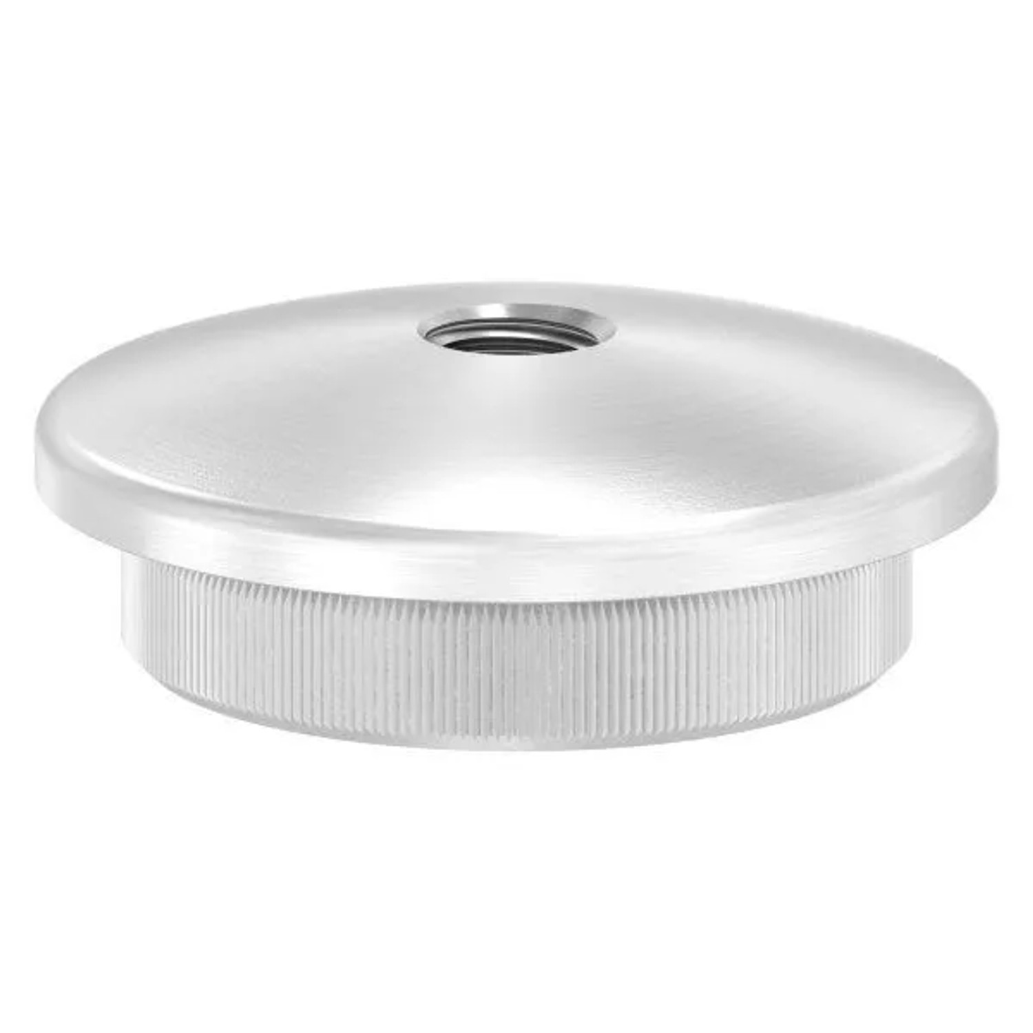 FeNau Einsteckkappe Edelstahl V2A Ø 42,4x4,0 mm Mit M8 Gewinde Gewölbt Zum Einschlagen