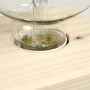 DIY Tischleuchte von CREATE! by OBI mit silber verspiegelter Glühbirne und Holzsockel.