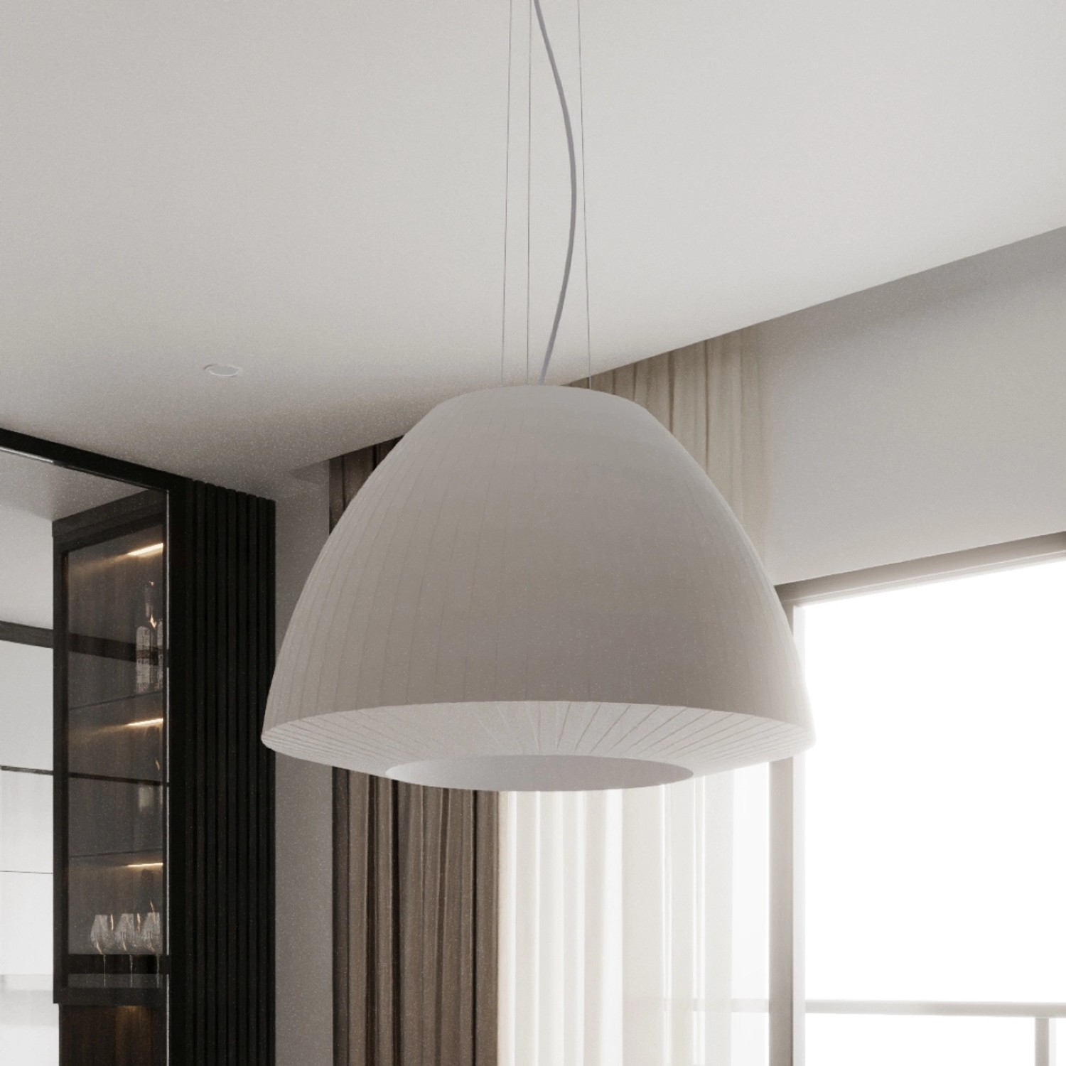 Weißer Sollux Lighting Kronleuchter Bella 60, moderne Lampe für Wohnzimmer und Flur.